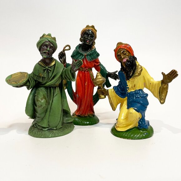 Vintage Fontanini Depose Italy Nativity Scene 9 Hand Painted Figures 3"-4" tall - Picture 10 of 10